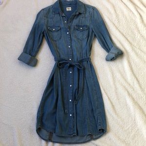 Chambray shirt dress